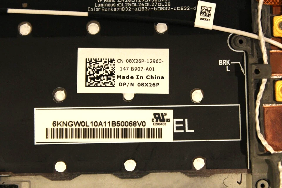 8 X 26P GT8XM Dell XPS 9300/9310 белый подлокотник английский / французский клавиатуры новый! ~ - Изображение 3 из 4