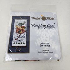Kit de banda de costura de muñeco de nieve Mill Hill Keeping Cool On The Ice nuevo punto de cruz
