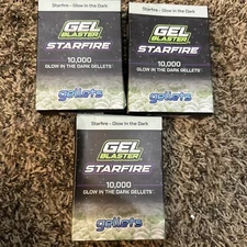 3 Boxes Of Gel Blaster Starfire Glow in the Dark Gellets 10,000 Per Package