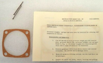 DDE Allison Transmission Governor Assembly 8623263 Gasket Kit, p/n 