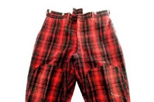 Vintage 1930's WOOLRICH Red Plaid Wool Mens Hunting Pants 34 x 28
