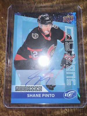 2021-22 Upper Deck Ice Sub Zero #SZ-32 Shane Pinto Rookies Auto