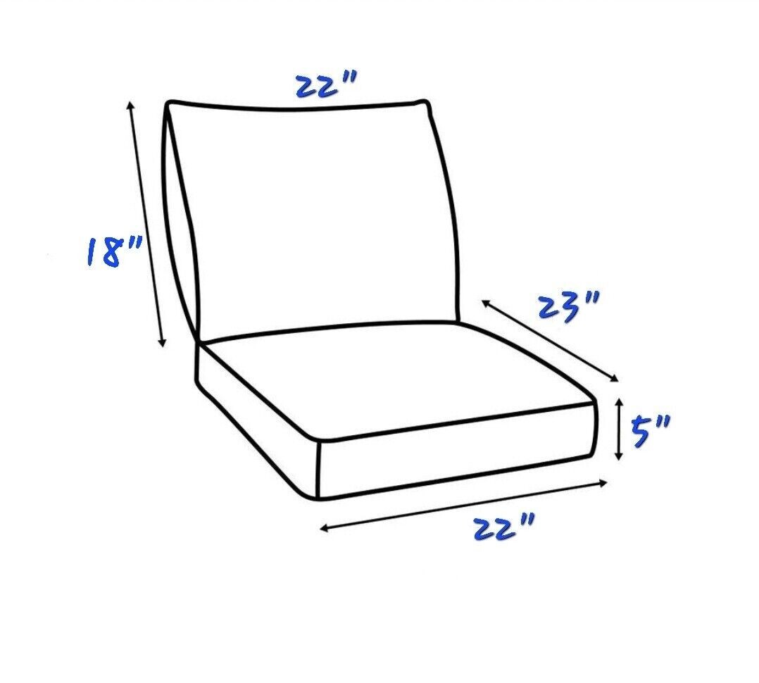 REPLACEMENT RATTAN CUSHION SET SEAT & BACK GARDEN PATIO FURNITURE 8