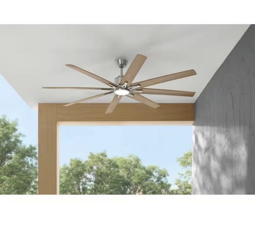 Home Decorators Kensgrove II 72" Indoor/Outdoor WiFi Ceiling Fan Brushed Nickel - Picture 2 of 6