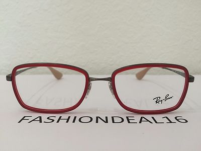 New Authentic Rayban Red/Gunmetal RB6336 2856 Eyeglasses