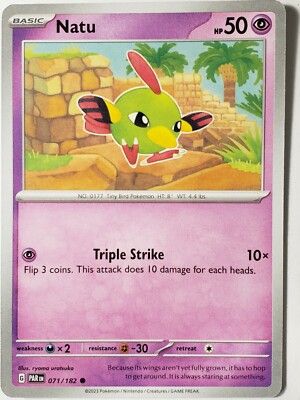 natu pokemon card price - 032/078 - Go Colorless Psywave (10) This attack does 10 damage times the amount of Energy attached to your opponents Active Pokmon Natu (28 Delta) (28 Delta)
