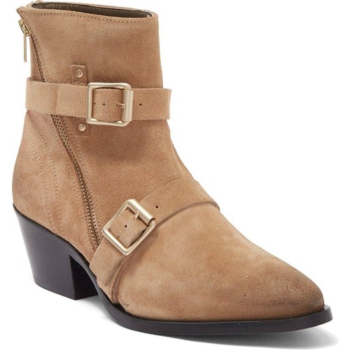 AllSaints Lior Suede Zip Bootie in Desert Sand EU size 40 US Size 9 NWOT New