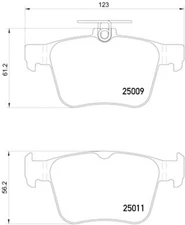 Rr Disc Brake Pads   Hella Pagid   355020261