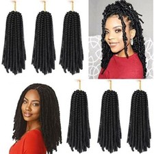 Spring Twist Hair 6 Packs Bomb Spring Twist Crochet Braiding Hair 10 Inch F3
