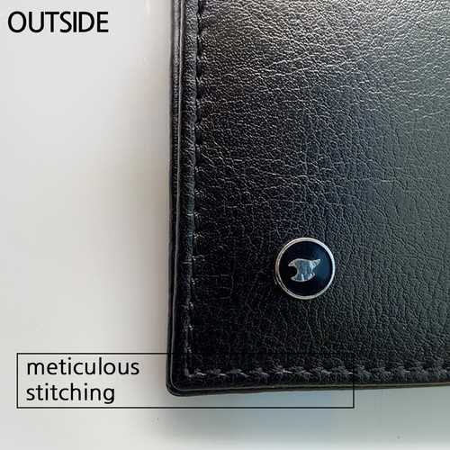 ZIPPO Bifold Real Leather Wallet Business Credit Card For Men L51098 (Black) - Picture 4 of 7