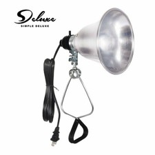 Clamp Lamp Light with Detachable 5.5 Inch Aluminum Reflector, 60 Watt E26 S