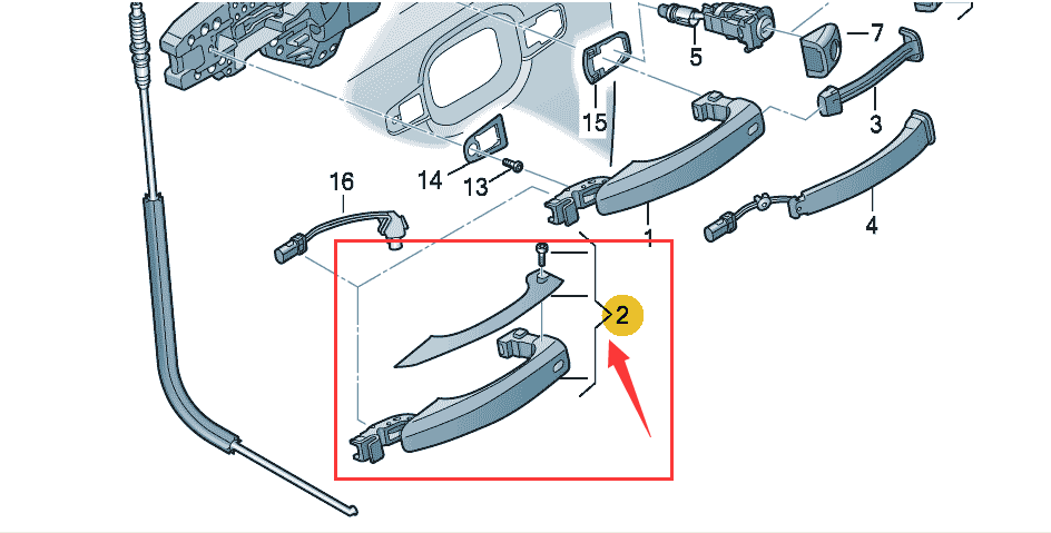 0EM Exterior Door Handle Right For Audi A6 A7 A8 D4 14- 4H0837206C