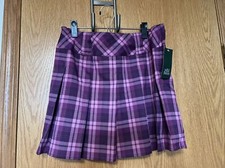 Wild Fable NWT Women's Medium Purple Plaid Low Rise Pleated Mini Short Skirt