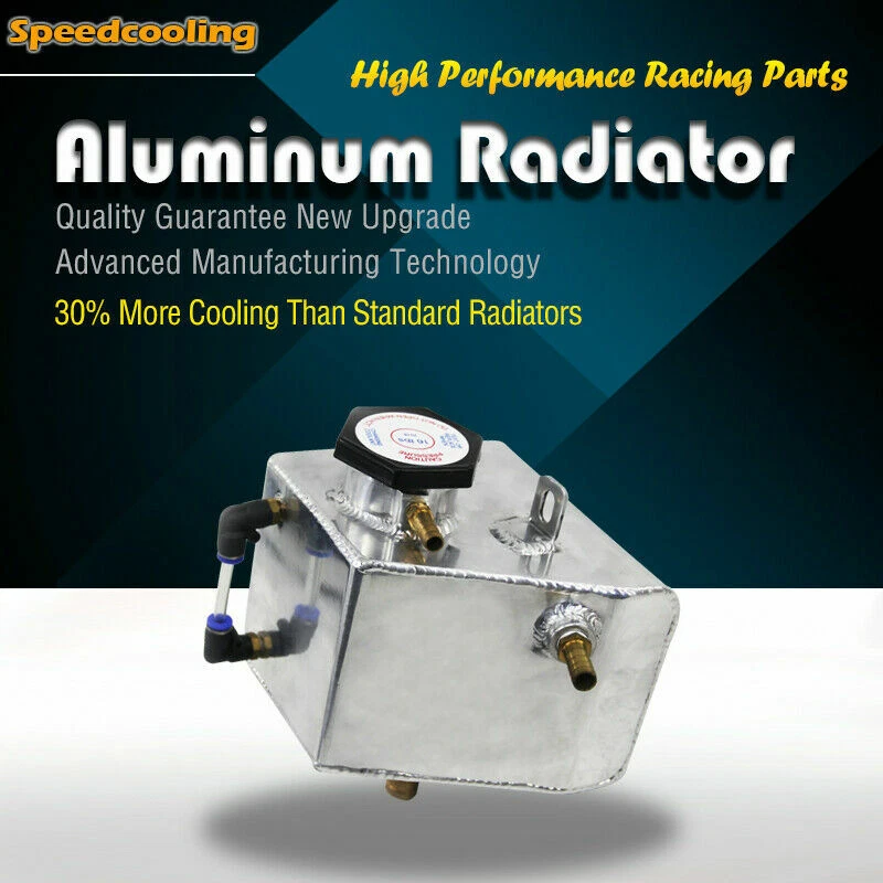 Tanque de refrigerante de aluminio 5330 apto para Mini Cooper 2002-2008 lata de desbordamiento plateada Foto 3 de 4