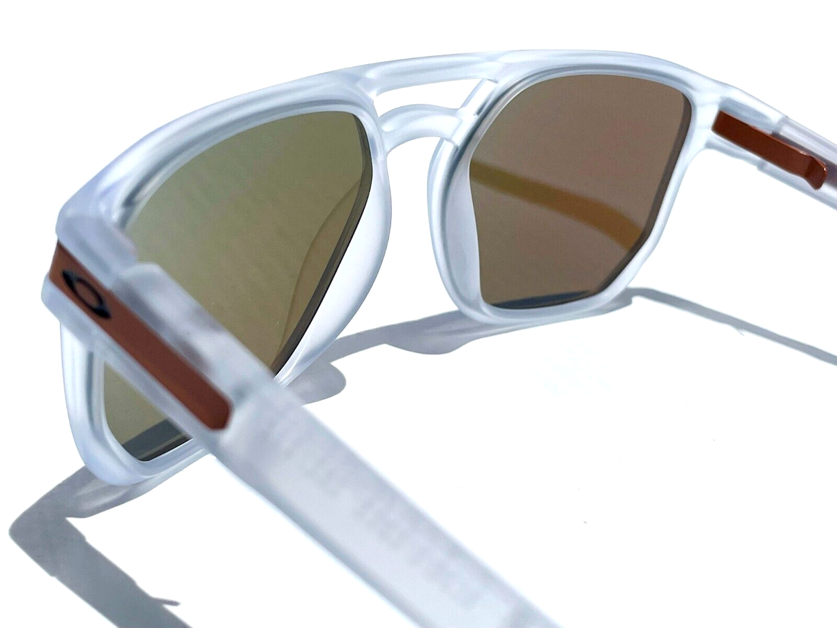 NEW Oakley LATCH BETA Matte Clear POLARIZED Galaxy Blue Lens NEW Oakley LATCH BETA Matte Clear POLARIZED Galaxy Blue Lens