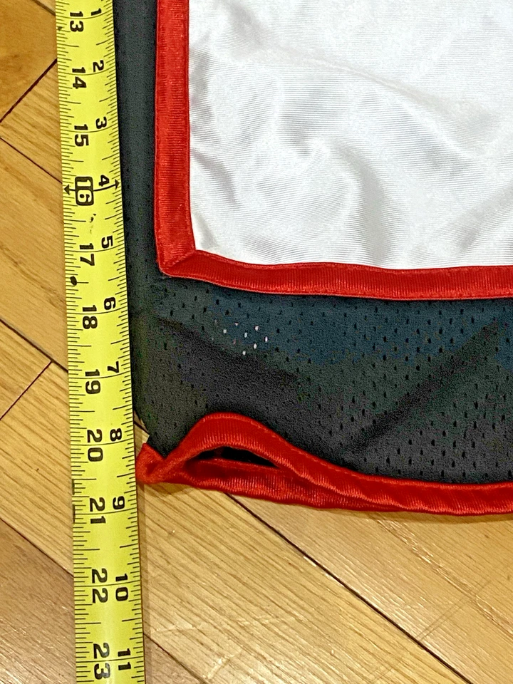 Pantalones Cortos Vintage Años 90 Starter Blanco Sedoso/Negro/Rojo Logo Grande Bordado 2X Foto 2 de 4