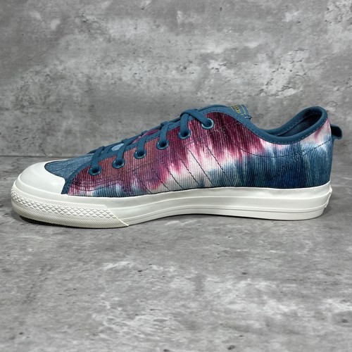 Adidas Nizza Tenis Para Hombre Talla 9.5 Tie Dye Azul Pana Con Cordones Parte Superior Baja - Imagen 9 de 13