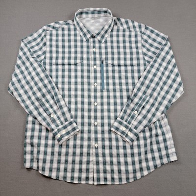 Ultimate Terrain Mens No Fly Zone Outdoor Shirt Long Sleeve Multicolor Plaid 2XL