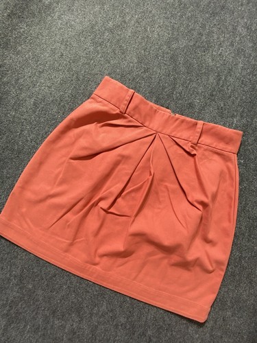 CUE IN THE CITY Skirt women's 10 ORANGE casual summer party modern size 10 - Picture 6 of 14