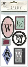Monogram W, Dimensional scrapbook  stickers - Paper Bliss 37359