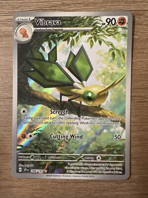 vibrava pokemon card Vibrava 206/191 Pokémon Sv08: Surging Sparks Illumination Rare Near Mint