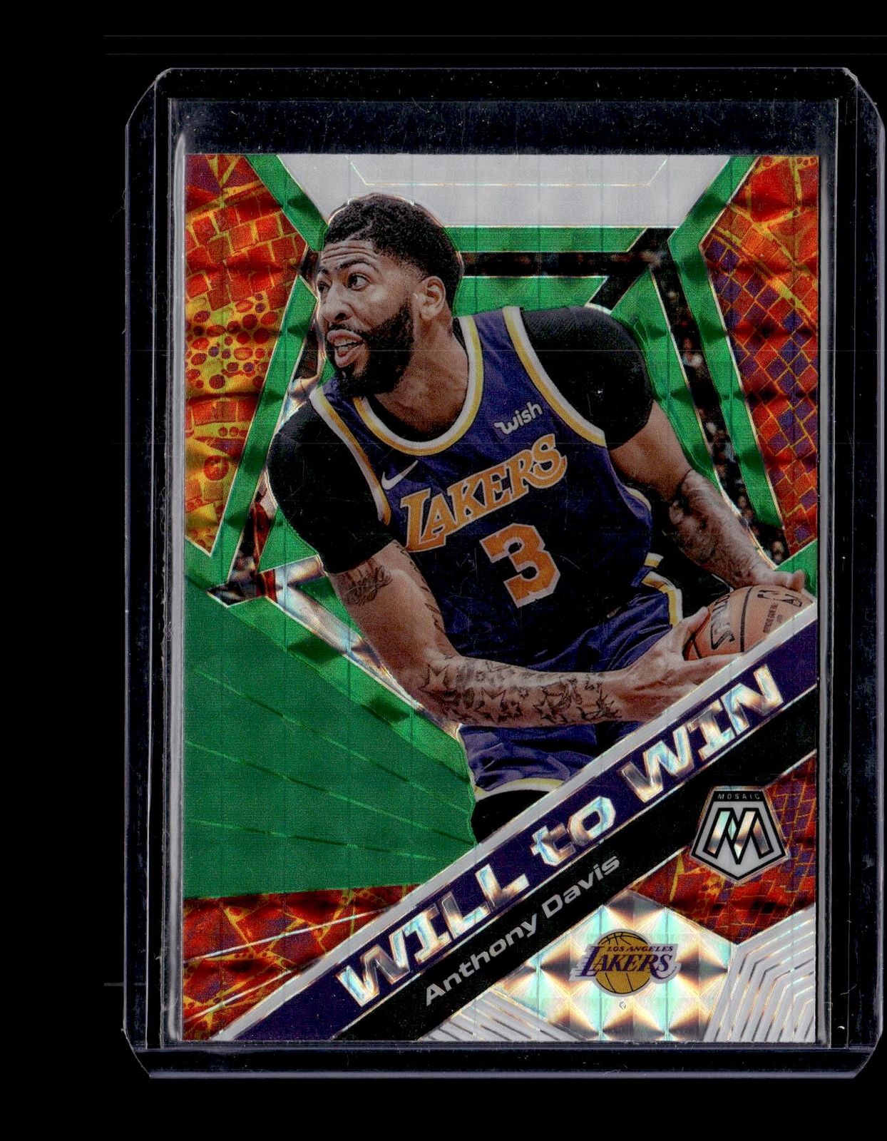 2019-20 Panini Mosaic Will to Win Mosaic Green #6 Anthony Davis