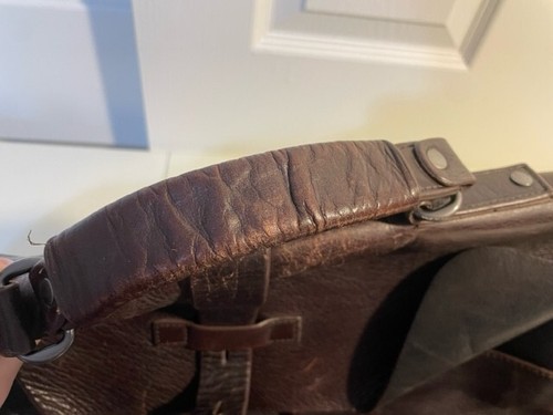 Vintage Ellington braune Leder-Schultertasche Schultertasche Multifach Reiseslip - Bild 3 von 11