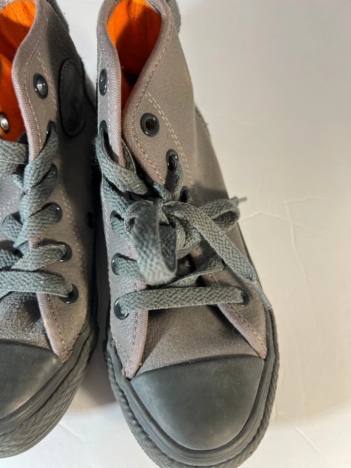 Converse Chuck Taylor All Star мальчиков серо-коричневый высоты верхний шнурует вверх кроссовки размер обуви 12 - Изображение 4 из 4