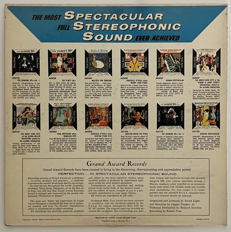 Grand Award Stereophonic Spectacular Demonstration Record Vinyl LP Music Hall NM - Image 3 of 3