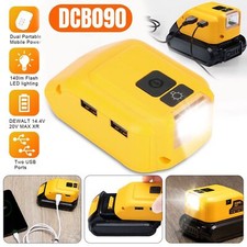 Dual USB Charger  12v DC Port Power Source Supply for Dewalt 20v Li-ion Battery