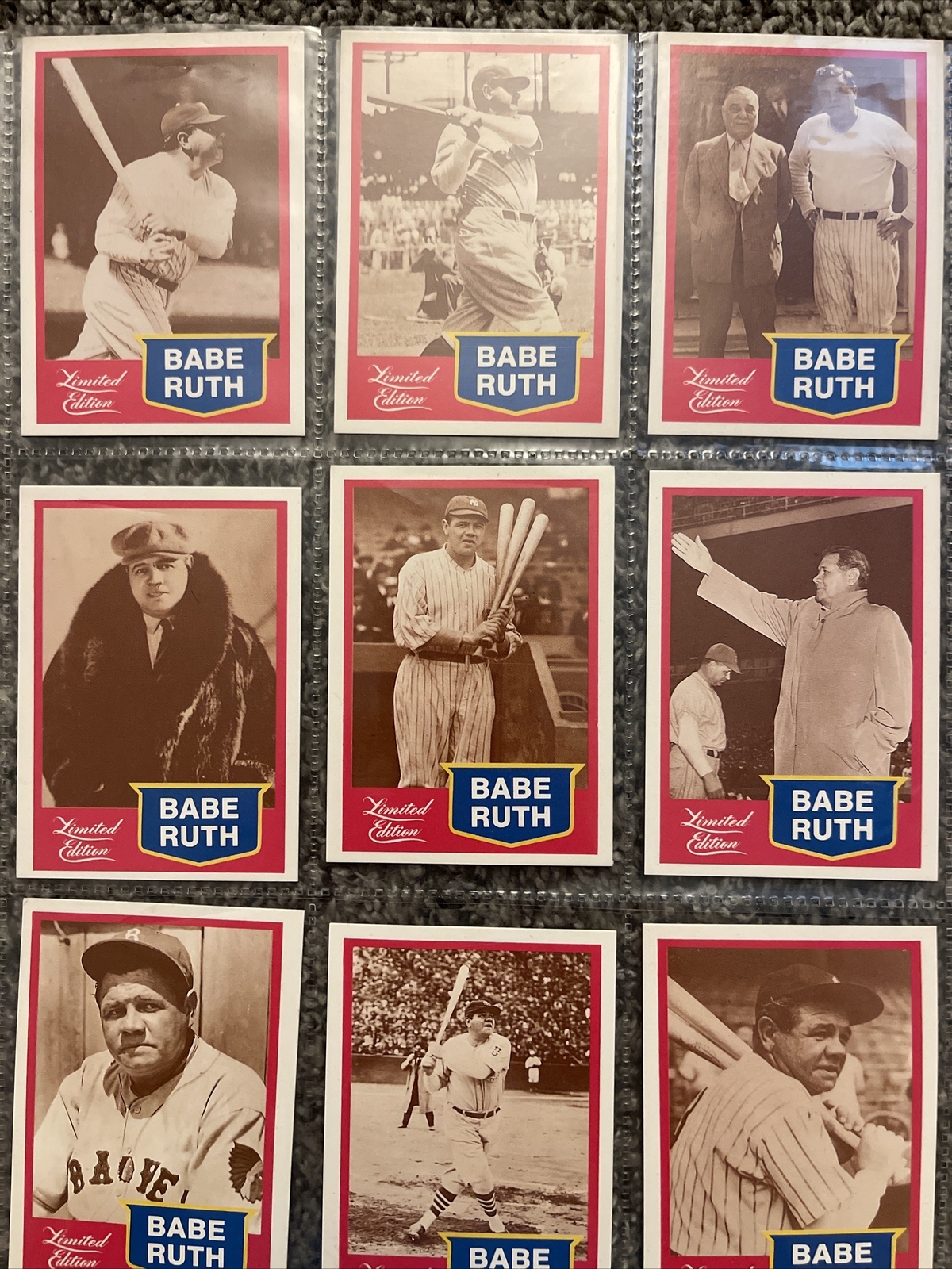 1989 CMC Babe Ruth Limited Edition - Red Border Lot Of 19 Cards Limited ...