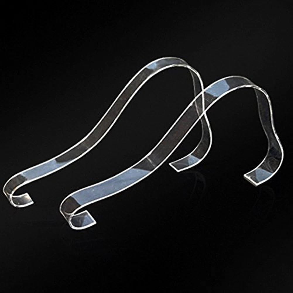 HugeStore 5 Pairs Clear Acrylic Sandal Shoe Display Stand Shoe