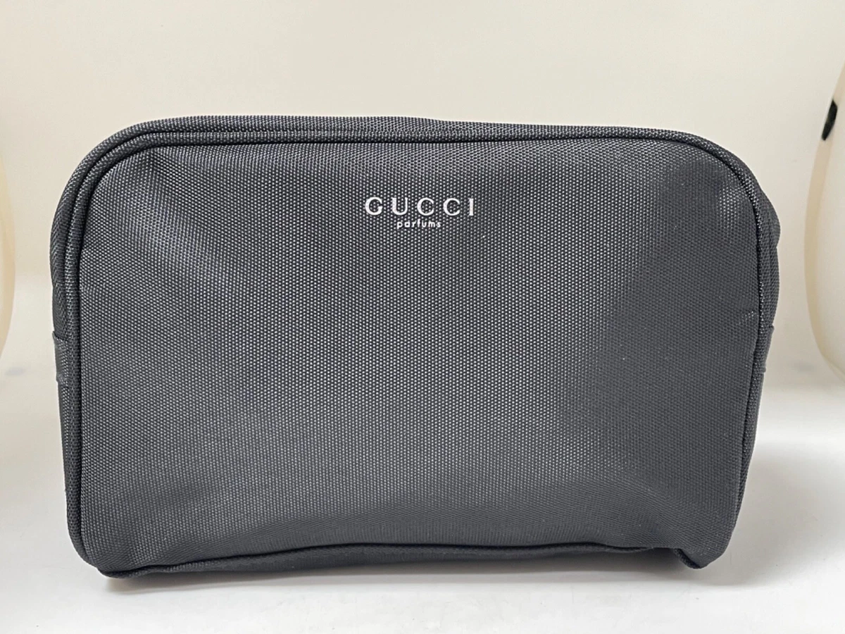 GUCCI Travel Bag for Men by GUCCI PARFUMS BLACK Toiletry Zipper Bag K41