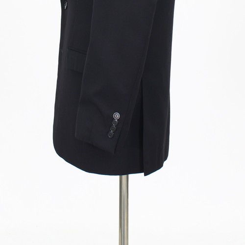 Jos. A. Bank 39L Black Sport Coat Blazer Jacket Solid 2B Wool - Picture 6 of 11