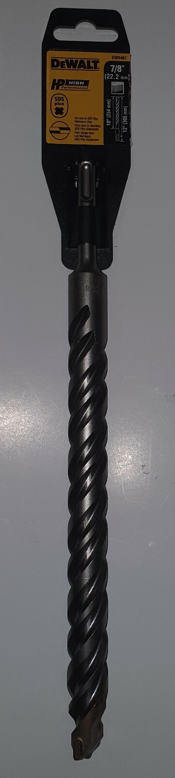 DeWalt DW5461 SDS Plus Hammer Bit 7/8" x 12" Rock Carbide Tip