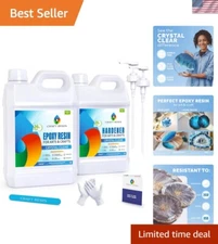 1 Gallon DIY Epoxy Resin & Hardener - Crystal Clear Finish for Tabletop Coating