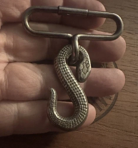 Vintage Antique Snake Form Strap/Belt S Hook Buckle Civil War Era Military