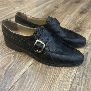 TRAVERSI Genuine Alligator Crocodile single monk strap loafers Men’s 8 Italy GORGEOUS TRAVERSI  main image 2