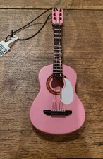 Pink Guitar Christmas Ornament Country Western Vibe 6 In NEW