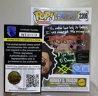 Chase! One Piece Anime Monkey D Dragon #2206 Signed Bryan Massey Funko Pop COA