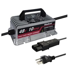 Abakoo 48V 10A Battery Charger for Yamaha Golf Cart G19 G22, with 2 Pin Plug,