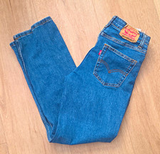 Levi's 514 Boys Straight Fit Blue Medium Wash Denim Jeans Size 16 W28 L30