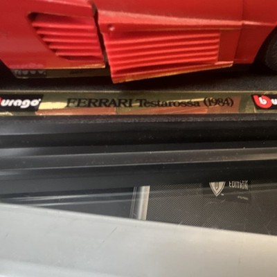 Bburago Ferrari Testarossa 1984 Red Diecast Car Red Collectible Model