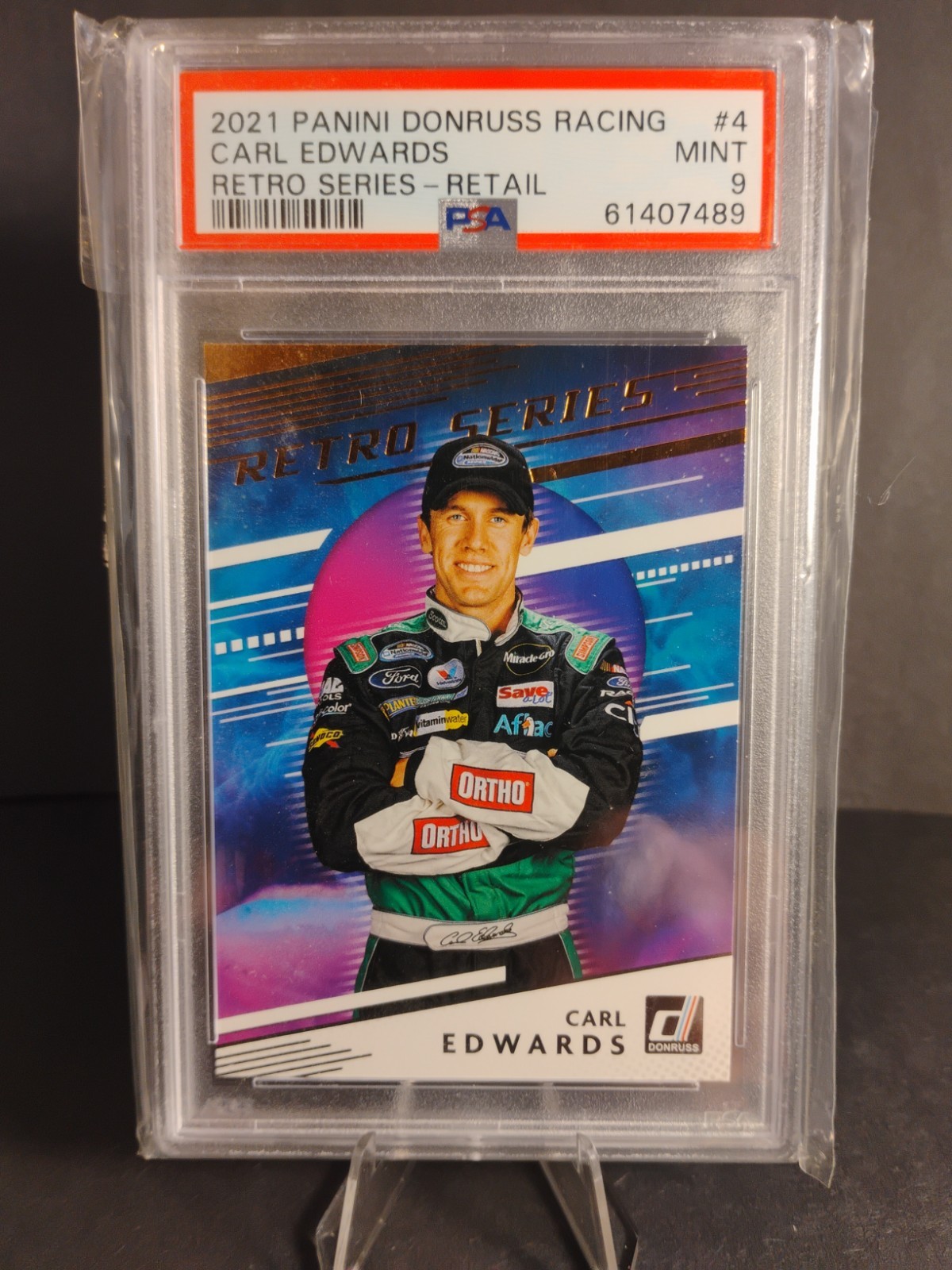 2021 Panini Donruss NASCAR - Retro Series Carl Edwards #RS4 PSA 9 MINT view 2