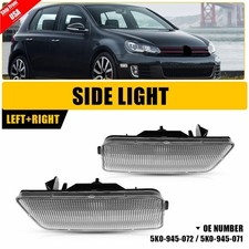 Clear Lens Front Bumper Side Marker Light Housing For 2010-2014 Vw Mk6 Golfgti