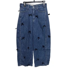 Anthropologie Pilcro and the Letterpress Black Bow Jeans 26