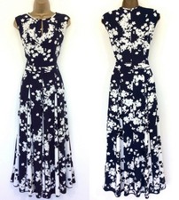 Hobbs Occasion Midi Dress UK 16 Immaculate Angelica Navy Ivory Lined