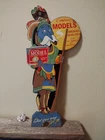 RARE VINTAGE MODEL SMOKING TOBACCO DEALER PORCELAIN METAL SIGN CIGAR PIPE 10¢