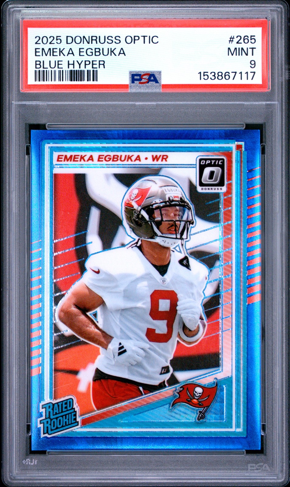 Emeka Egbuka Panini Donruss Optic #265 Blue Hyper