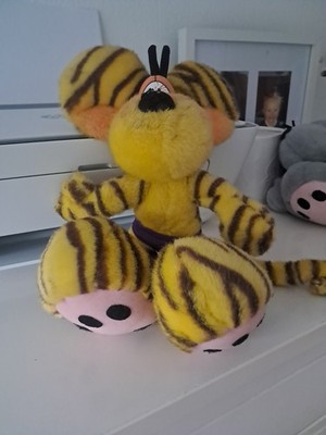 Diddl Maus Tiger Plüschtier, gelb schwarz gestreift, 30cm groß